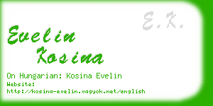 evelin kosina business card